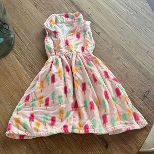 Girls Pink Popsicle Swim Coverup Dress - Soft Terry Fabric